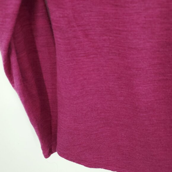 Seg'ments 100% Merino Wool Crew Neck Long Sleeve Base Layer Top M Dark Pink - Picture 12 of 15